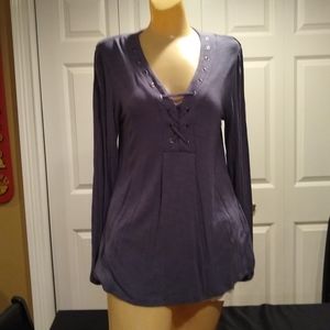 Cupio tie/grommet shirt size med